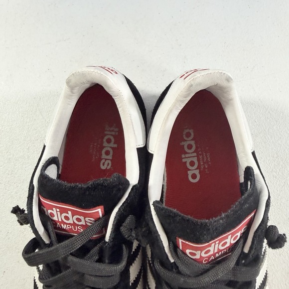 Vintage Adidas Campus II Black White Red Suede Leather Shoes 2005 Mens 10 451695 main image 13